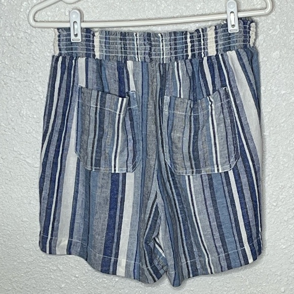 Briggs Striped Linen Blend Shorts Sz Med - Picture 3 of 5